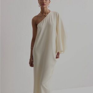 MANGO COLLARED DRESS PUFFED SLEEVE IN CREAM BRAND NEW WITH TAGS